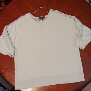 Baby Blue Lane Bryant 3/4 sleeve knit Top